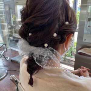 結婚式のお呼ばれヘアセット‍